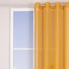 Ösengardine Leinenoptik uni senfgelb 140x260cm Produktbild-Vorschau 1