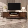 Merax TV-Schrank aus Rattan in Landhausstil, TV Lowboard Produktbild-Vorschau 1