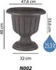 Pot de fleurs élégant anthracite sur pied 50 x 35 cm 25 L Voir les images du produit 2