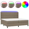 vidaXL Letto a molle insacchettate con materasso e tessuto Anteprima dell’immagine prodotto 1