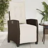vidaXL Gartensessel mit Fußteil Verstellbar Braun Poly Produktbild-Vorschau 2