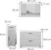 Badmöbel-Set Vicco Irma Weiß Hochglanz 3 Teile, mit Produktbild-Vorschau 3
