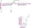 vidaXL Ombrellone da giardino antracite 248,5 x 247,5 x 160 Anteprima dell’immagine prodotto 8