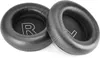 Two black ear pads for headphones are shown on a white background. Voir les images du produit