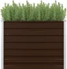 DELUKE® Hochbeet für Garten EMIL Quadrat Braun | Produktbild-Vorschau 3