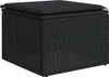 vidaXL 11-tlg. Garten-Sofagarnitur mit Kissen Schwarz Poly Produktbild-Vorschau 5