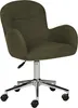 BELIANI Chaise de bureau avec revêtement en bouclette vert Voir les images du produit 4