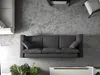 Viersitzer Sofa 4 Sitzer Sofas Modern Grau Design Stoff Produktbild-Vorschau 3