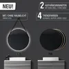 LED Wandspiegel 80 cm, schwarz, Alu, Licht neutralweiß, Produktbild-Vorschau 1