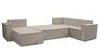 A U-shaped sectional sofa is shown against a white background. The sofa is in a neutral beige color and appears to be made of corduroy fabric. Podgląd zdjęcia produktu