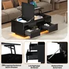 Merax Couchtisch Hochglanz mit LED, höhenverstellbare Produktbild-Vorschau 12