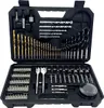 A black case containing a set of drill bits and screwdriver bits. Podgląd zdjęcia produktu