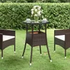 Maison Exclusive - Tavolo da giardino Ø 60 x 75 cm in vetro Anteprima dell’immagine prodotto 1