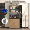Flieks Cuisine Armoires hautes Buffet de cuisine avec LED, Voir les images du produit 7