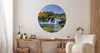 Sticker Kreis WASSERFFALL Bäume Grün Himmel Natur Produktbild-Vorschau 7