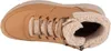 A top-down view of a brown Skechers boot with a fuzzy lining. Voir les images du produit