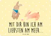Mr. & Mrs. Panda tafel Hasen Muschel DIN A3 - Gelb Pastell Produktbild-Vorschau 1