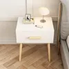 Noční stolek Bílý stolek se zásuvkou Skandinávský glamour Náhled obrázku produktu 4