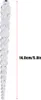 A clear acrylic icicle ornament is shown vertically against a white background, with a red measurement line and text indicating its size. Podgląd zdjęcia produktu