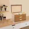 Coffret à bijoux avec 2 tiroirs coulissants en bois 3 Voir les images du produit 3