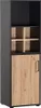 Aktenschrank 51cm, schwarz matt mit Eiche, ALNWICK-80 Produktbild-Vorschau 3