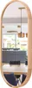 A mirror reflecting a dining area with a table and chairs, and a living room with a sofa and large windows. Produktbild-Vorschau