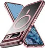 Two clear phone cases with pink accents are arranged diagonally on a white background. Náhled obrázku produktu