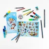 A collection of Paw Patrol themed stationery items, including pencils, markers, stickers, and a notepad, laid out on a white background. Produktbild-Vorschau