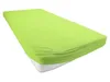 A green fitted sheet is shown on a mattress against a white background. Produktbild-Vorschau