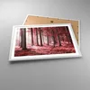 Gerahmtes Poster - Weißer Rahmen - Wald Rot Bäume - 70x50 Produktbild-Vorschau 3