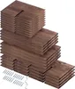 Stacks of wooden wine rack modules and screws. Voir les images du produit