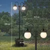 Outsunny zonne-energie lantaarn met voet, 182 cm, hoogte Productafbeelding-voorbeeld 3