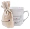 Keramikbecher mit Beutel, weiß HERZ, 650 ml Produktbild-Vorschau 3
