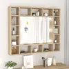 ZMH Spiegelschrank mit LED Sonoma-Eiche 91x15x76,5 cm Produktbild-Vorschau 1
