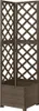 Eck-Spalier mit Pflanzkasten Grau 40x40x150cm Massivholz Produktbild-Vorschau 1