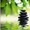 ARTland Glasbild Zen Steinpyramide auf Wasseroberfläche Produktbild-Vorschau 1