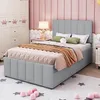 A child's bedroom with a bed, wardrobe, and nightstand. Produktbild-Vorschau