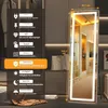 Miroir LED corporel de 140x40 cm avec éclairage, miroir sur Voir les images du produit 2
