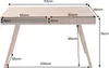 Design Schreibtisch RETRO 120cm braun Sheeshamholz stone Produktbild-Vorschau 2