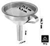 KADAX Edelstahltrichter ø 9,5 cm, Trichter aus Edelstahl, Produktbild-Vorschau 2