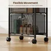 Carrello portab libri su ruote, con 2 ripiani e 3 cesti, Anteprima dell’immagine prodotto 6