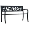 vidaXL Gartenbank 125 cm Schwarz Stahl -  Gartenbänke Produktbild-Vorschau 11