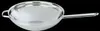 A silver wok on a black background. Podgląd zdjęcia produktu