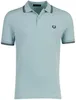 Poloshirt 2-Knopf-Piqué Fred Perry hellblau 100% Baumwolle Produktbild-Vorschau 1