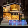 DIY Miniaturní dřevěná vila s bazénem Sestavování modelů Náhled obrázku produktu 4