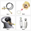 CO2-Transferschlauch 1,5 m, 3500 PSI Manometer, für Argon & Stickstoff Náhľad obrázku produktu