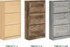 Three shoe cabinets in different colors are displayed side-by-side against a white background. Náhled obrázku produktu