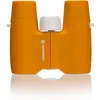 A pair of orange binoculars with a white focus wheel, shown from the front with a reflection below. Náhľad obrázku produktu