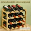 HOMCOM Weinregal Flaschenregal für 16 Flaschen Weinhalter Produktbild-Vorschau 5