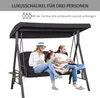 Trojmiestna hojdacia lavica Outsunny s slnečnou strieškou a Náhľad obrázku produktu 7